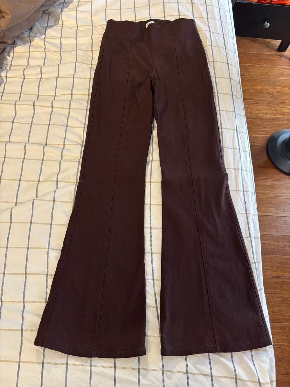Women's Flared Pants in Dark Brown